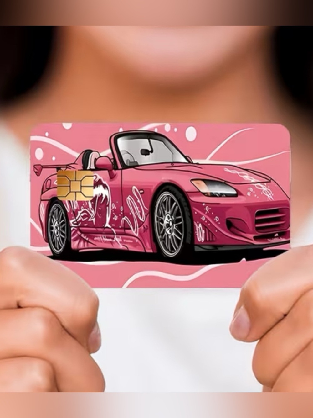 Pink suki Credit Card Sticker – (comes with front and back sticker)